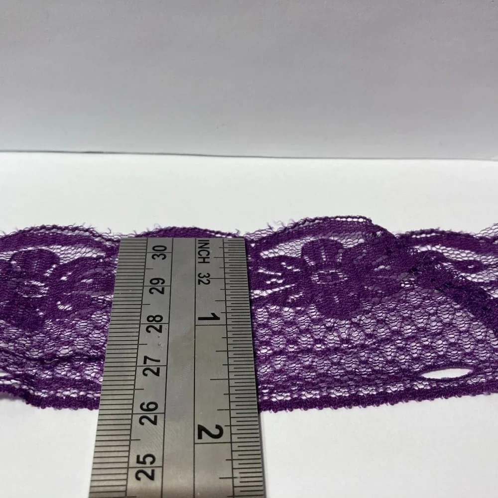 Purple Floral Lace Ribbon Crafts Trim 2